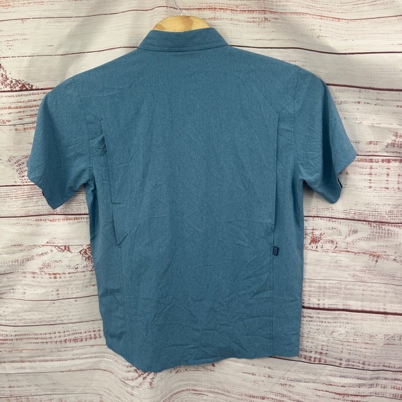 AFTCO Fishing Shirt Mens Medium Short Sleeve Button Up Vented Hiking NEW - Picture 7 of 10